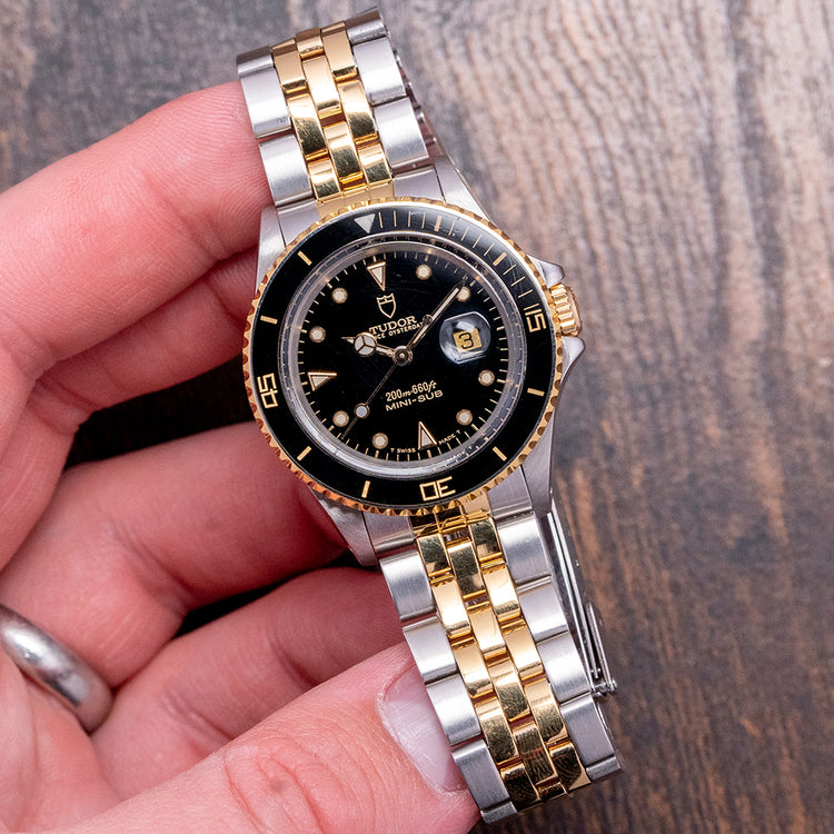 1995 Tudor Prince Oysterdate Mini-Sub Steel & Gold 73091