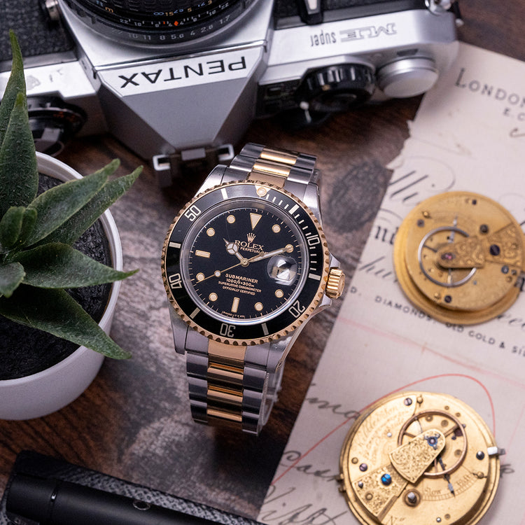 1991 Rolex Submariner Steel & Gold Black Dial/Bezel 16613