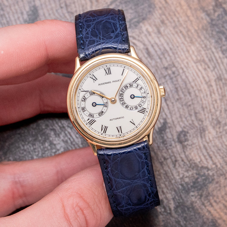 1980s Audemars Piguet Classic Day Date 18ct Gold 33mm 25574BA