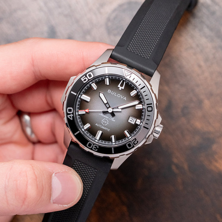2026 Bulova Marine Star Black Automatic 41mm 98B465