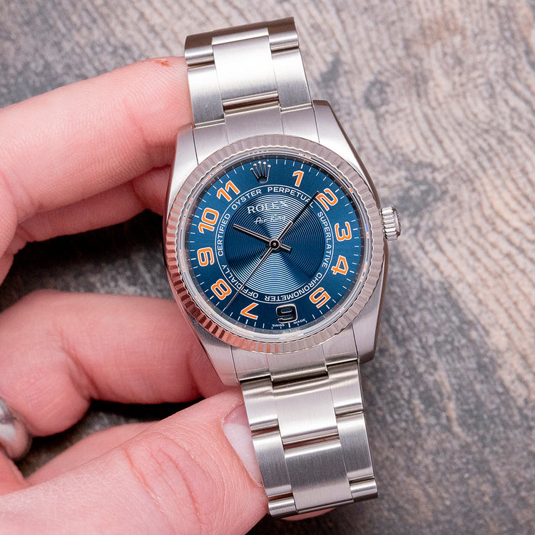 2011 Rolex Oyster Perpetual Air-King 34mm Blue 114234