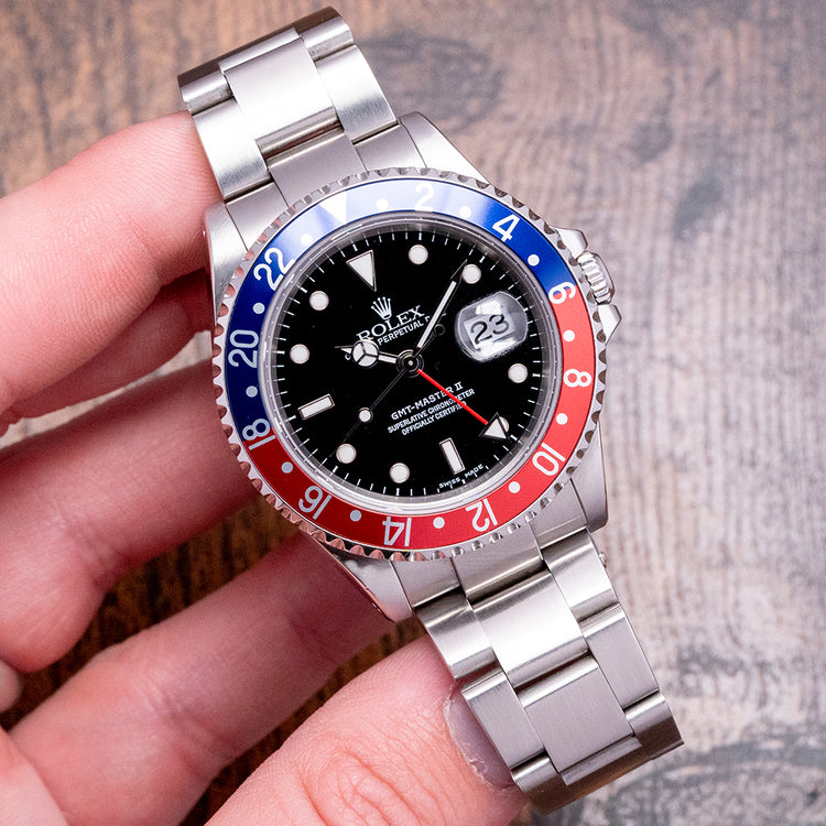2002 Rolex GMT-Master II "Pepsi" 16710 Box & Papers