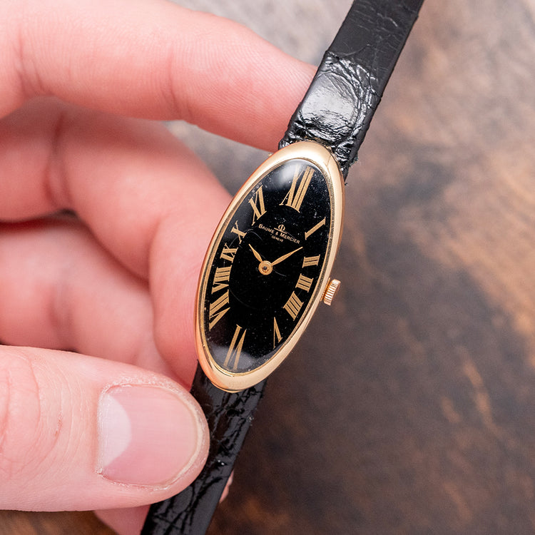 1970s Baume & Mercier 'Baignoire Allongée' 18ct Gold 38261