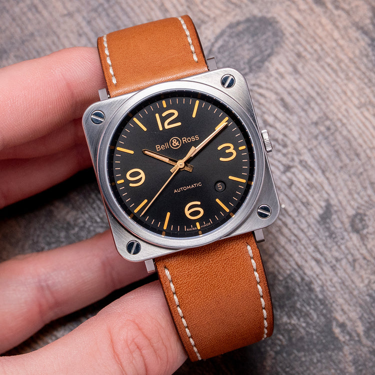 2018 Bell & Ross BR S-92 Golden Heritage BRS92-G-HE-ST 39mm