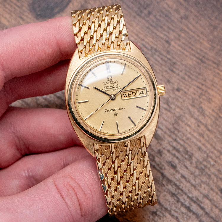 1969 Omega Constellation 18ct Gold on Bracelet C-Case 168.5455/6