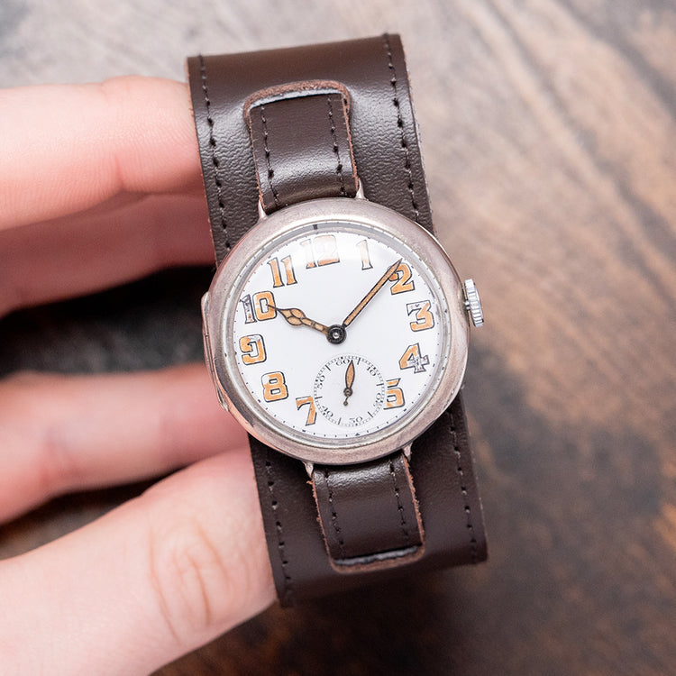 1917 Tavannes Cal. 330 .925 Sterling Silver Trench Watch 34mm