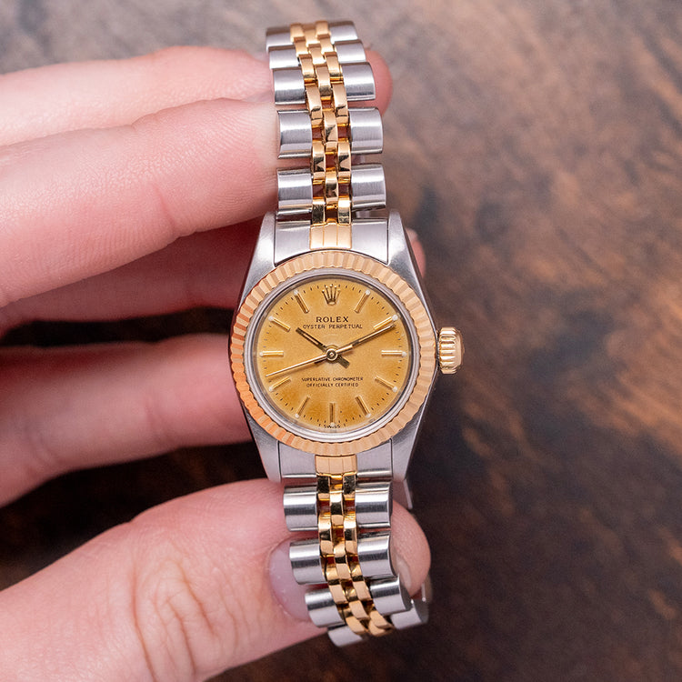 1991 Rolex Oyster Perpetual 26mm Steel & Gold 67193