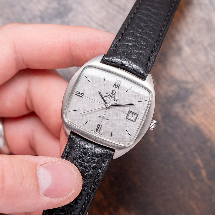 1969 Omega De Ville Automatic Linen Dial 162.047 "TV" 36.5mm