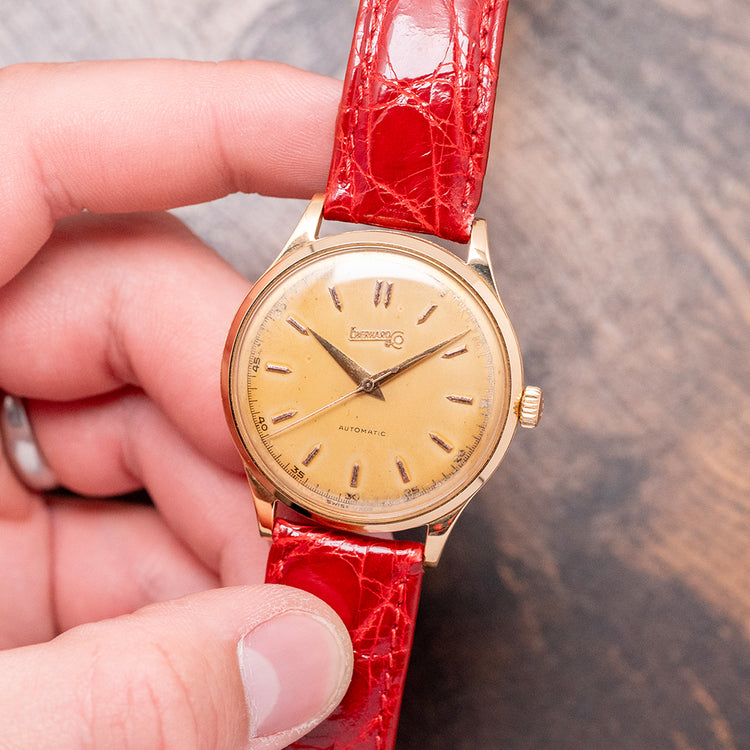 1960s Eberhard & Co Automatic 18ct Yellow Gold with Box 36mm