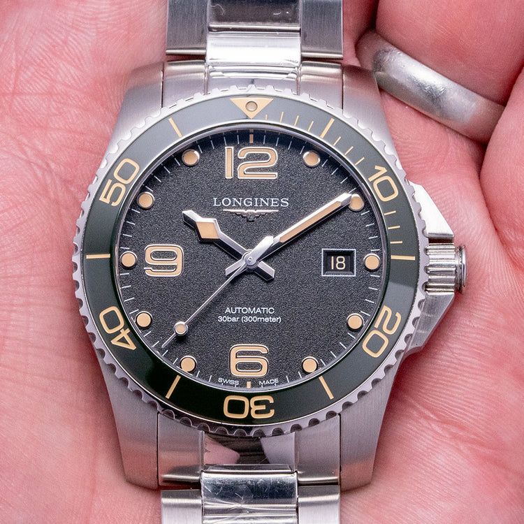 2023 Longines HydroConquest 41 Green Bezel L3.781.4.05.9