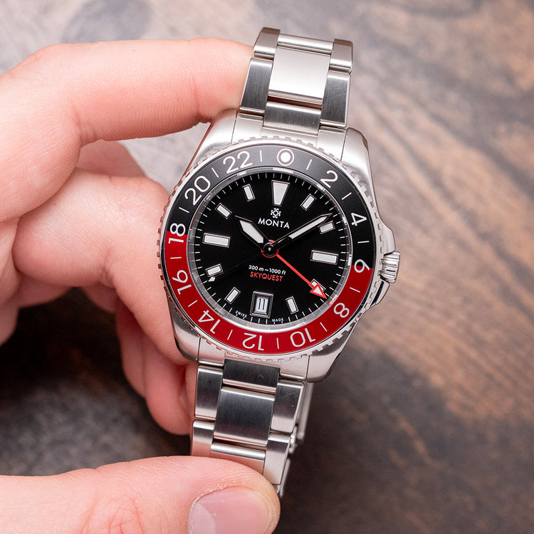 2023 Monta Skyquest GMT Black Dial "Coke" Bezel 40mm