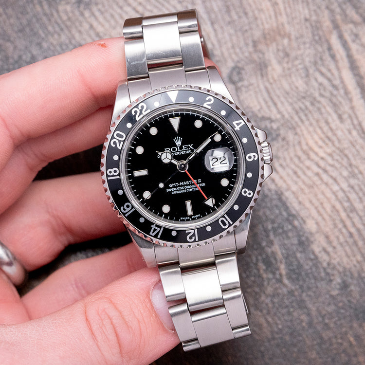 2000 Rolex GMT-Master II Black Bezel 40mm 16710