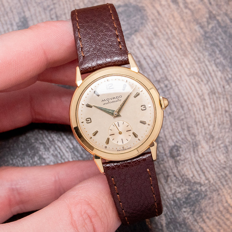 1950s Movado 18ct Gold "Calatrava" Bumper Automatic 32mm