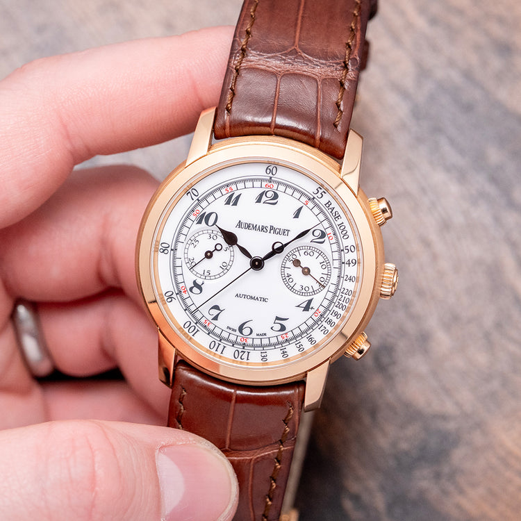 2014 Audemars Piguet Jules Audemars 18ct Rose Chrono 41mm 26100OR