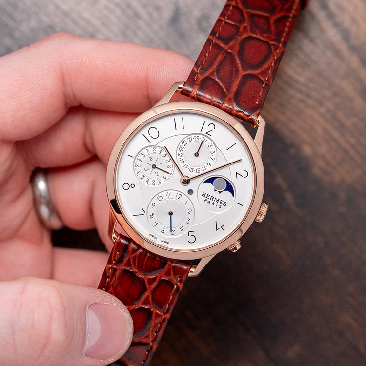 2016 Hermès Slim d'Hermès Quantieme Perpetuel Rose Gold CA3.870