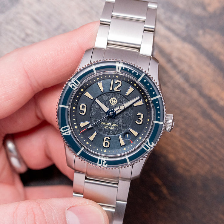 2023 HELM Miyako Blue Automatic Diver 41mm on Bracelet