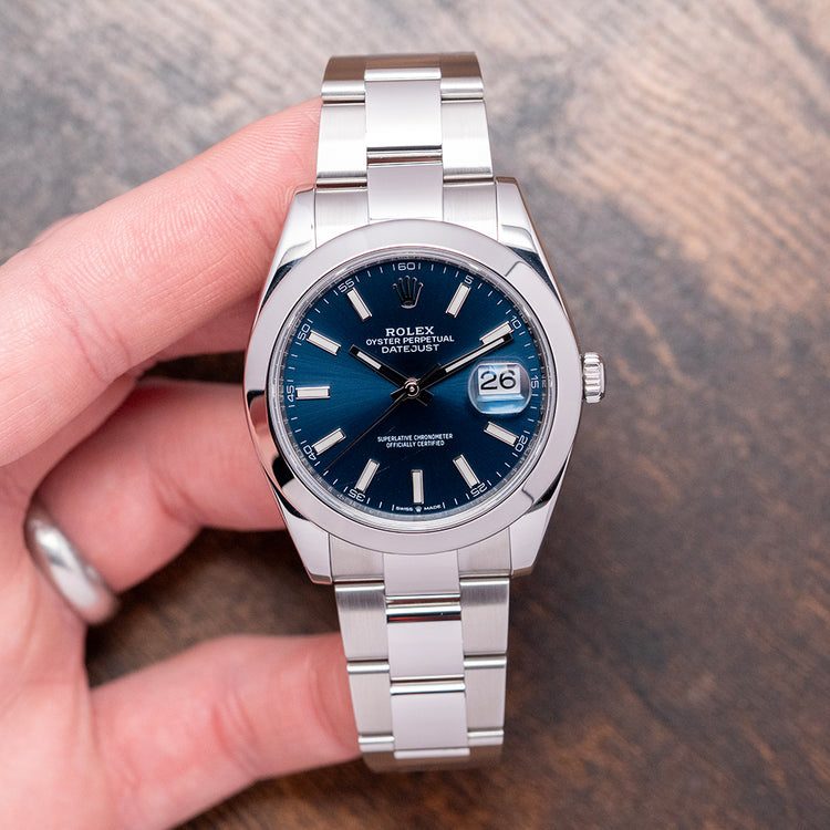 2020 Rolex Datejust 41mm Blue Dial Smooth Bezel / Oyster 126300