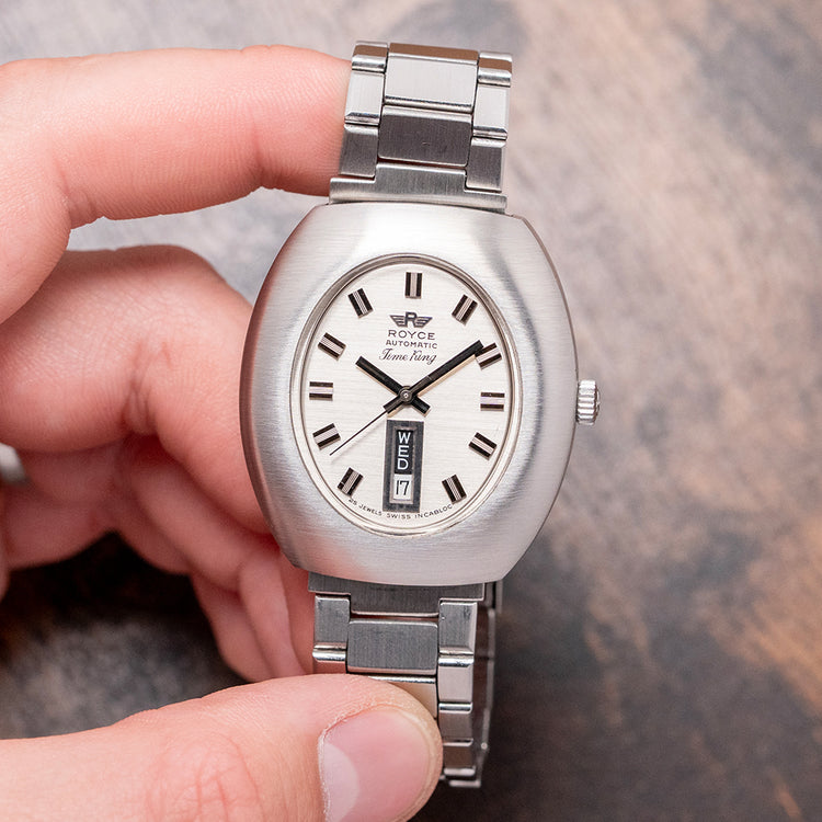 1970s Royce Time King Automatic on Bracelet 37mm