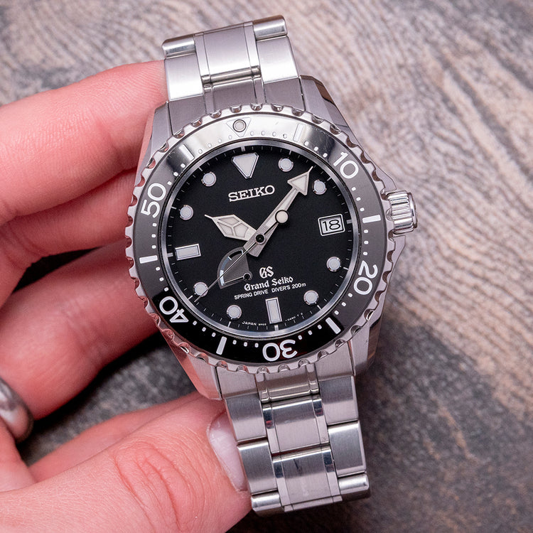 2015 Grand Seiko Spring Drive Diver Black 44mm SBGA029