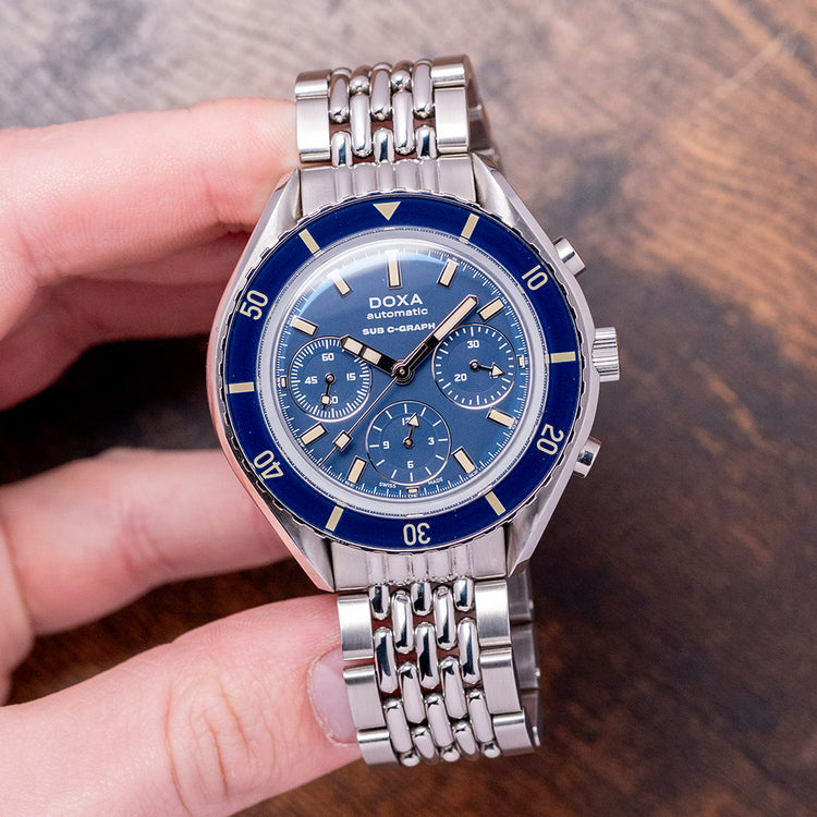 2020s DOXA SUB 200 C-Graph 'Caribbean' Blue 45mm