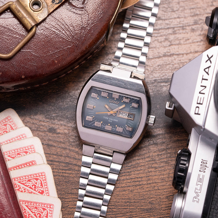 1970s CAMY Geneve Time Square 44 Automatic ETA 2789