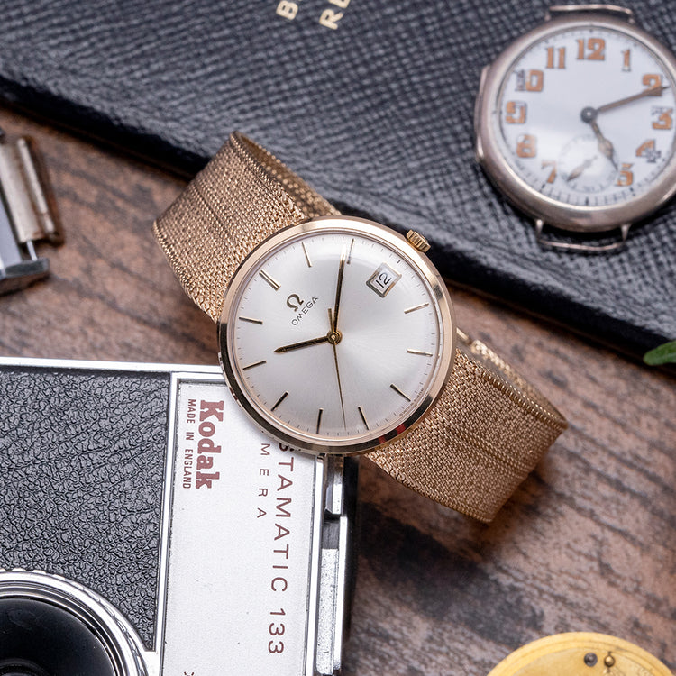 1968 Omega 9ct Gold on Omega Bracelet 331.2541 Box & Papers