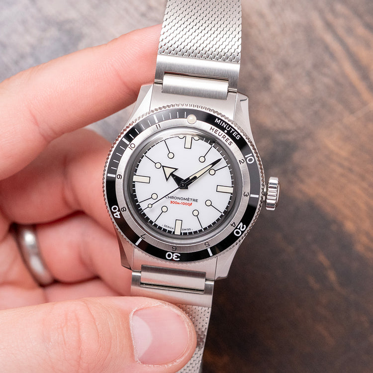 2025 Serica 5303 Diving Chronometer Porcelain White 39mm