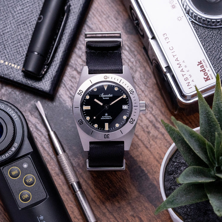 2023 Aquastar Model 60 Re-Edition 37mm Black Dial