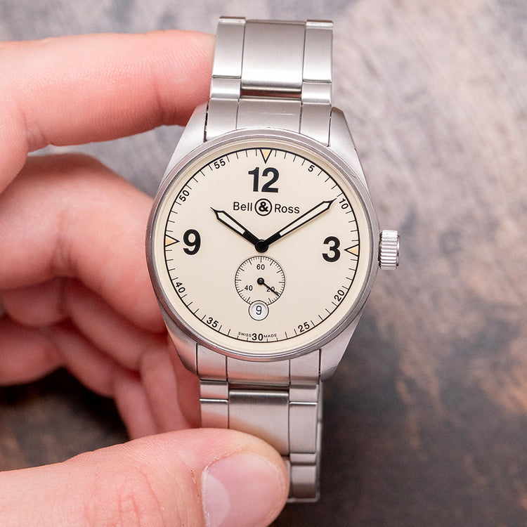 2000 Bell & Ross Vintage 123 Beige Auto on Bracelet 38mm