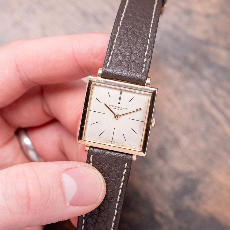 1960s Audemars Piguet Ultra-Thin Square 18ct Pink Gold 25mm