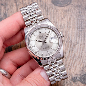 2009 Rolex Datejust 36mm Silver Dial Roulette Jubilee 116234