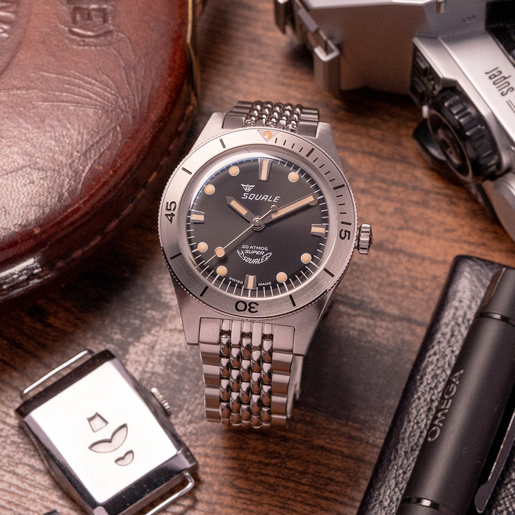 2023 Super-Squale Sunray Black on Bracelet Bracelet
