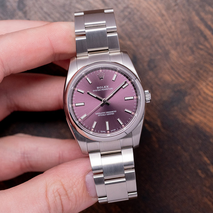 2016 Rolex Oyster Perpetual 34mm 'Red Grape' 114200