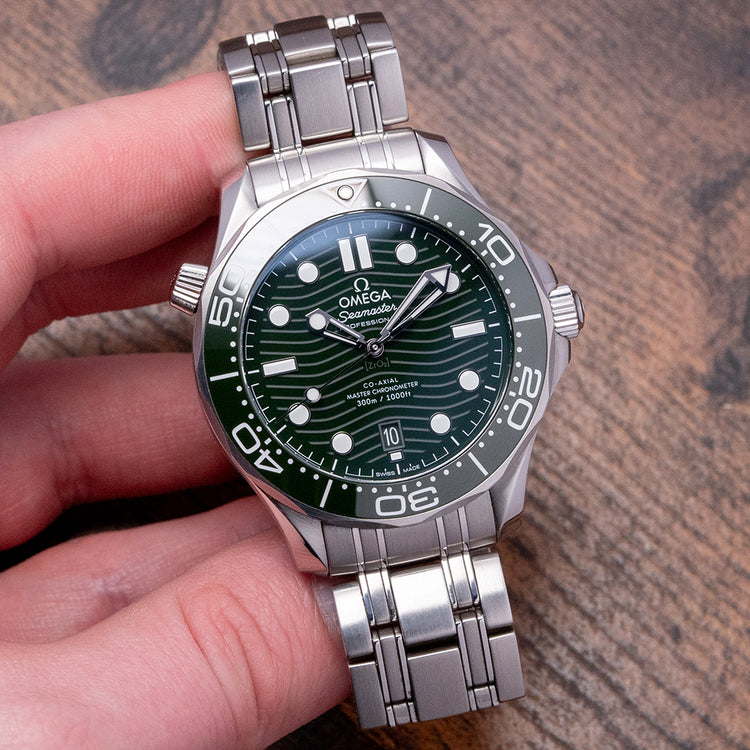 2023 Omega Seamaster 300M Green Bracelet 210.30.42.20.01.001