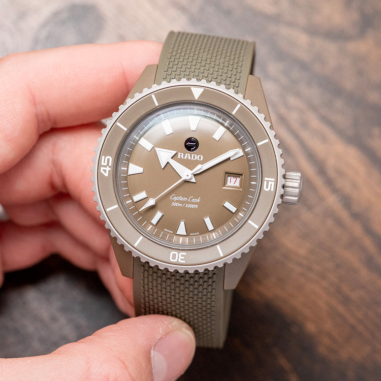 2022 Rado Captain Cook Olive-Green Ceramic Diver 43mm
