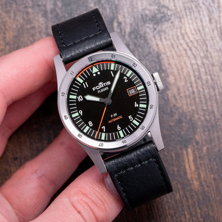 2021 Fortis Flieger F-39 Automatic 39mm Black Dial
