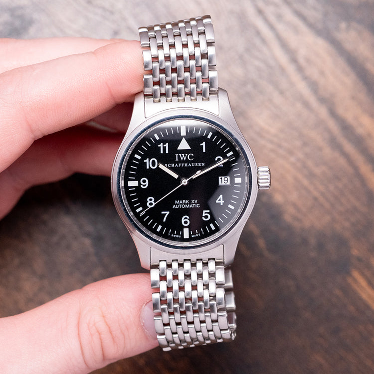 1990s IWC Pilot Mark XV Tritium on Bracelet 38mm IW325301