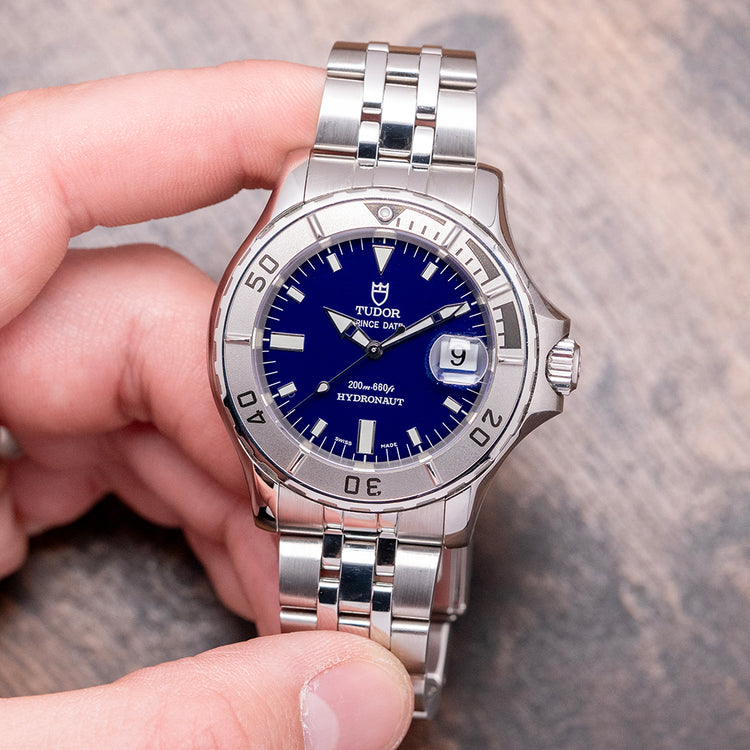 2000s Tudor Prince Date Hydronaut Blue Dial 41mm 89190P