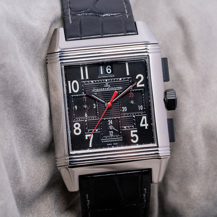 2000s Jaeger-LeCoultre Reverso Squadra Chronograph GMT 230.8.45