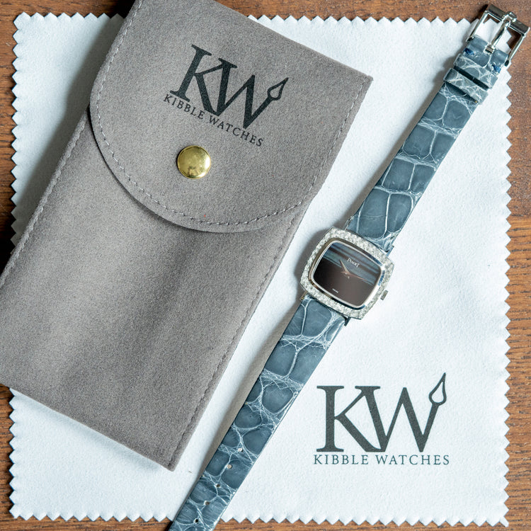 1970s Piaget Black Tie Black Tigers Eye White Gold 9562