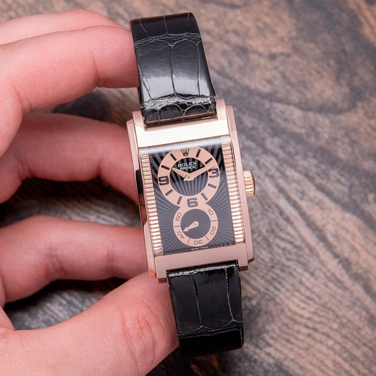 2018 Rolex Cellini Prince 18ct Rose Gold Open Back 5442/5