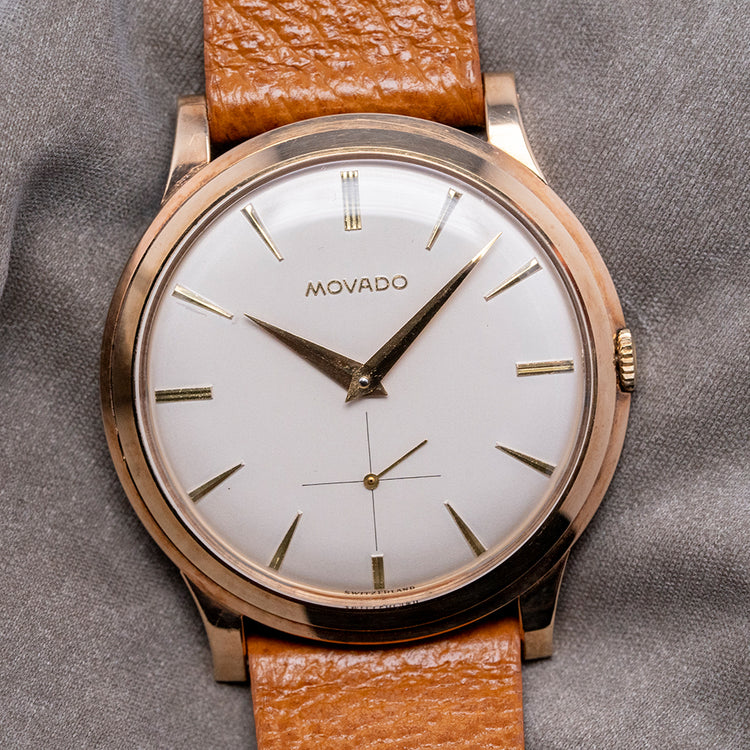 1958 Movado 'Calatrava' 9ct Gold Unpolished Case 34.5mm