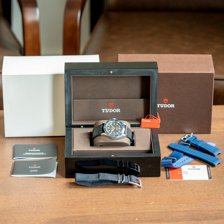 2017 Tudor Heritage Black Bay ETA Blue 41mm on Strap 79220B