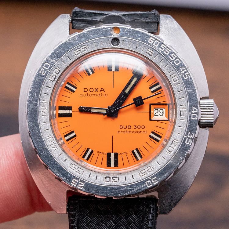 1967 Doxa 'SUB 300 No-T' Professional Orange 'Thin-Case'