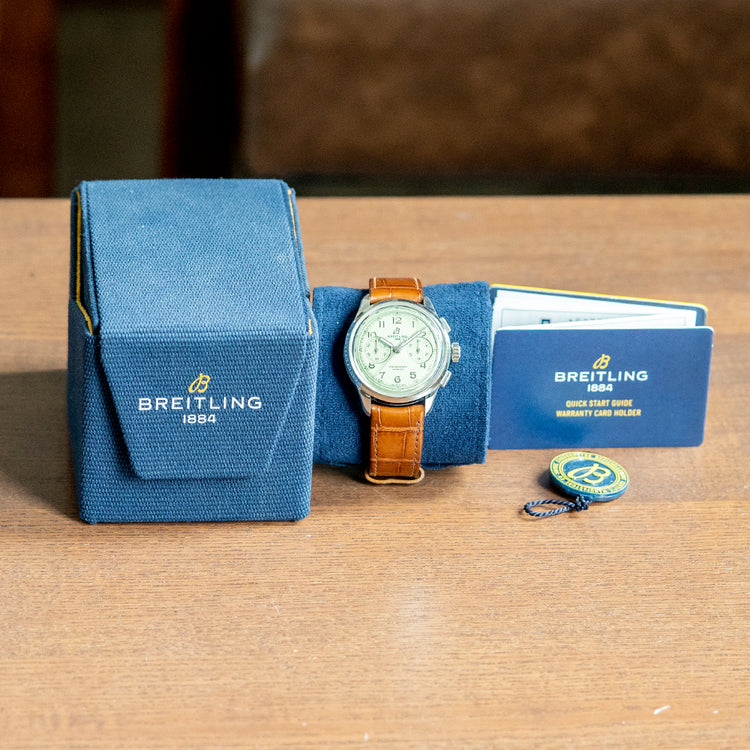 2021 Breitling B09 Chronograph 40 "Pistachio" Dial AB0930D31L1P1