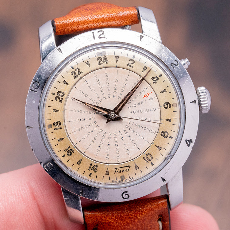 1953 Tissot Navitgator Worldtimer Bumper Automatic 36mm 4002-1