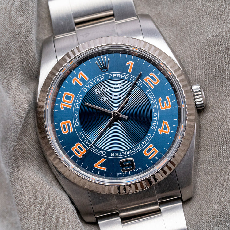 2011 Rolex Oyster Perpetual Air-King 34mm Blue 114234