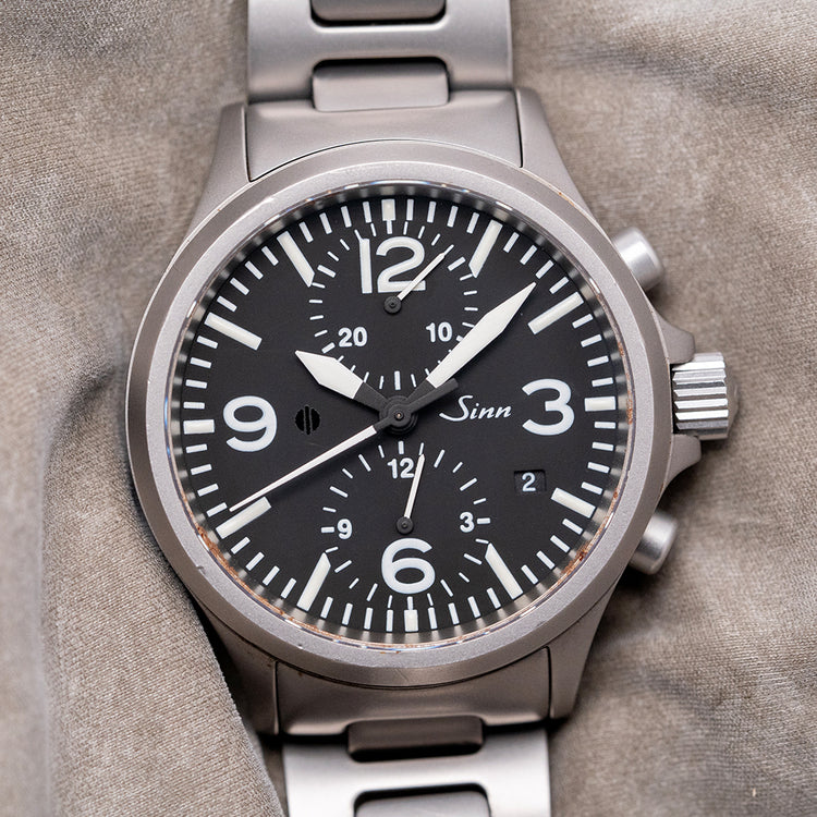 2000s Sinn 756 Chronograph Automatic 40mm on Bracelet