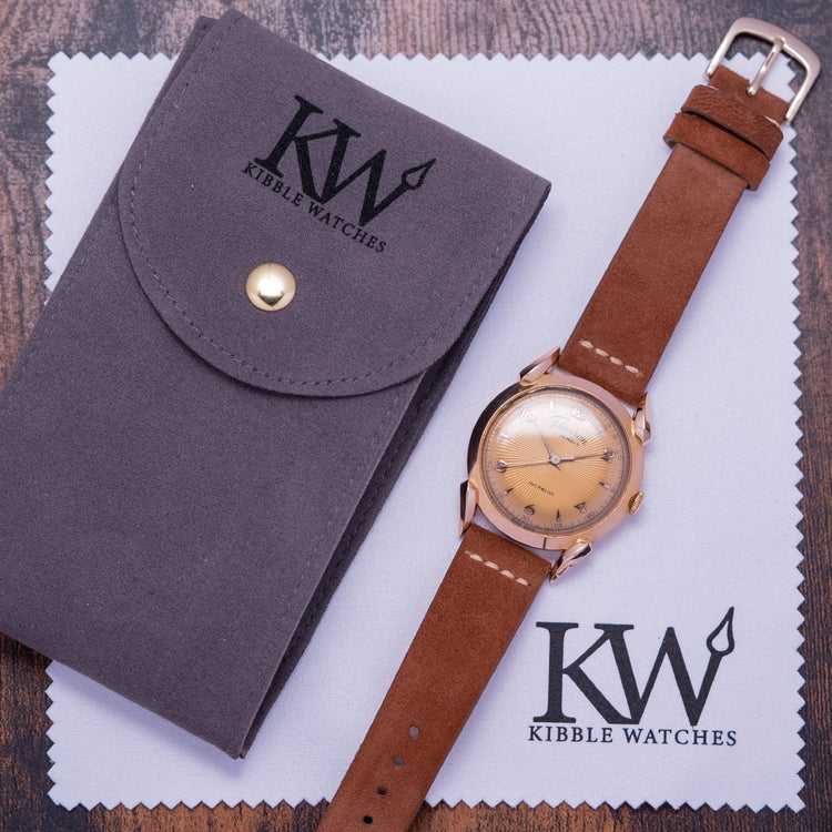 1950s Fleuron 18ct Rose Gold Bombe Lugs 35mm Manual