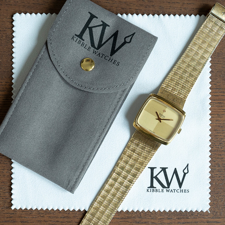 1970s Zodiac Automatic Gold-Plated "TV Screen"